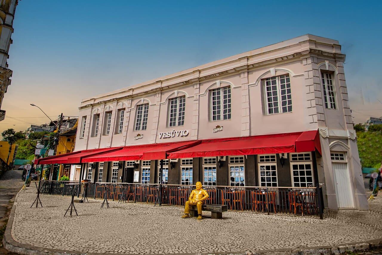 Bar Vesúvio na praça principal de Ilhéus